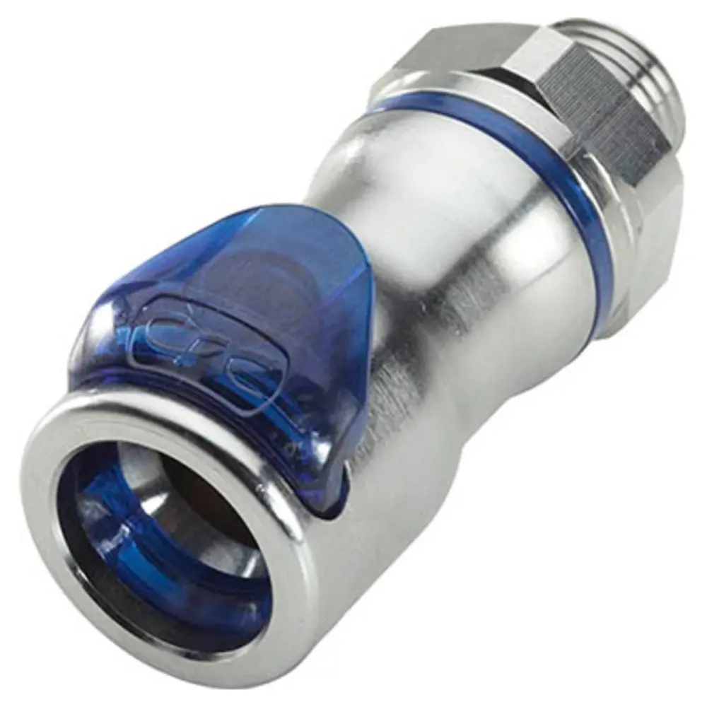 Lq6d10006blu Valved Pipe Thread Liquid Cooling Coupling Body 3/8 Npt Cool Blue 1