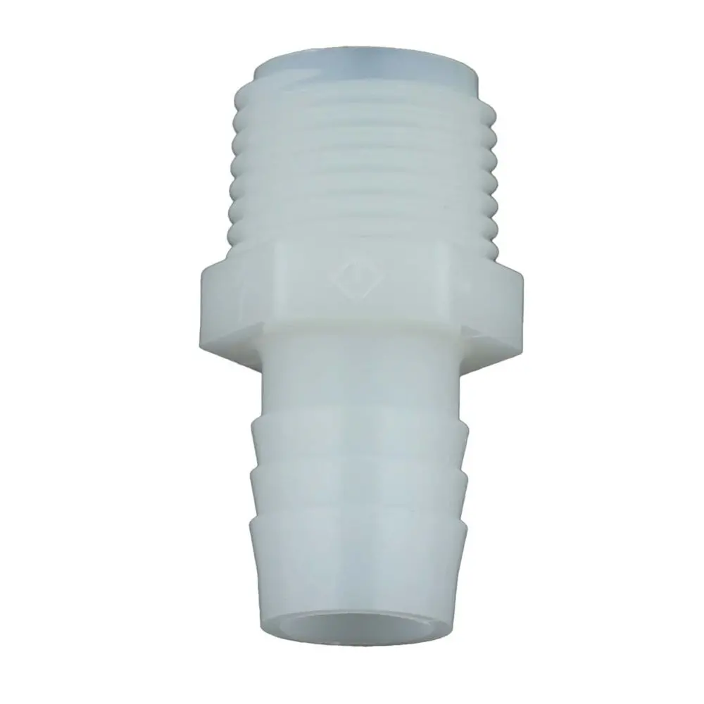 Male Barb Connector White Nylon - 5/8 Id Barb X 1/2 Mnpt 2