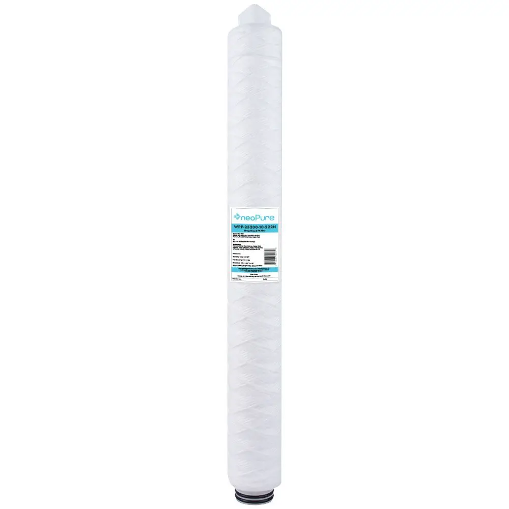 Neo-Pure Wpp-25200-10-222N 20" Surfactant Free String Wound Filter 10 Micron, 222 End Cap With Fin 1