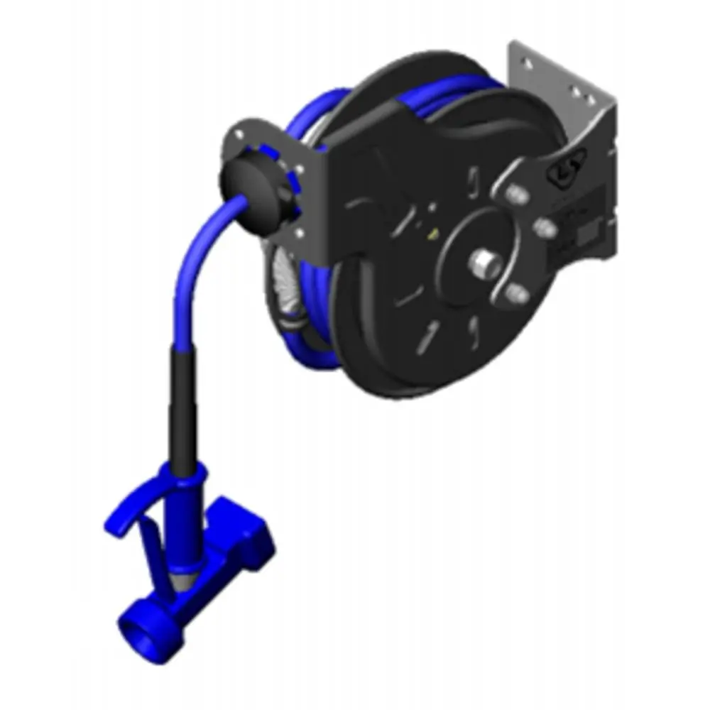 T&S Brass B-7212-05 Open Epoxy Coated Steel Hose Reel With Front Trigger Water Gun, 3/8 Id X 15Ft Hd Hose 1