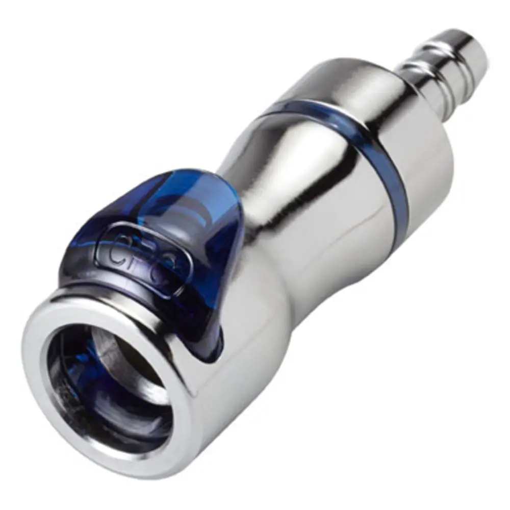 Lq4d17004blu Valved In-Line Liquid Cooling Coupling Body 1/4 Id Barb Cool Blue 1