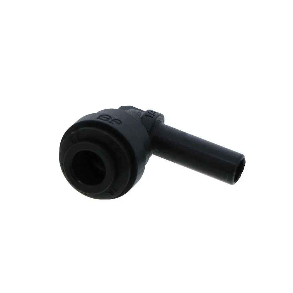 John Guest Stem Elbow Connector Black Polypropylene - 1/4 Stem X 1/4 3
