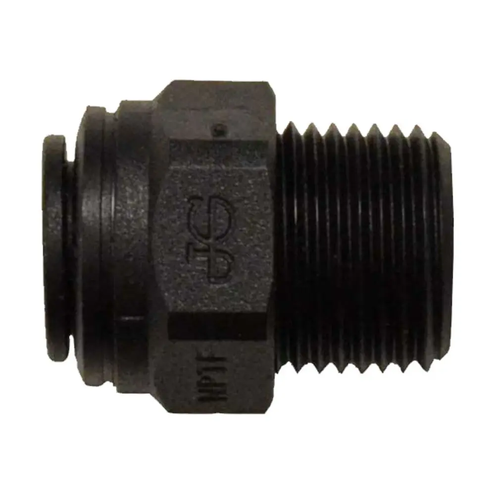 John Guest Male Connector Nptf Black Polypropylene  - 3/8 X 1/4 Nptf 1