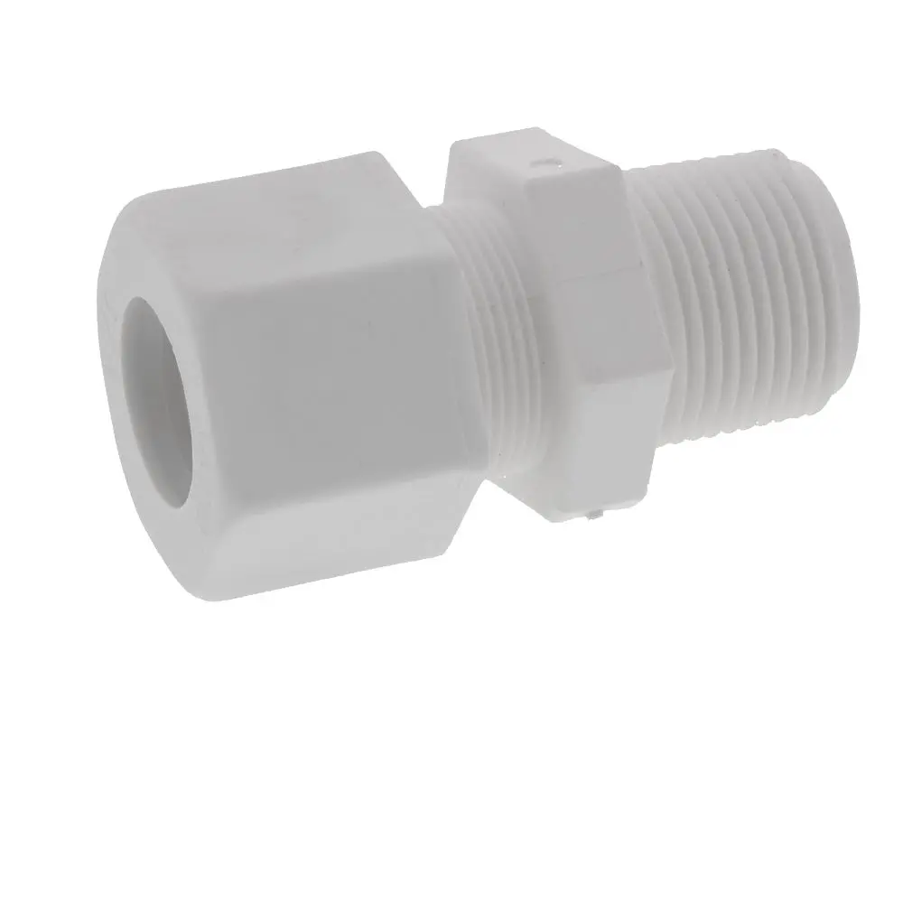 Jaco 10-12-12-P-Pg Polypropylene Male Connector 3/4 Od Tube X 3/4 Mpt 1