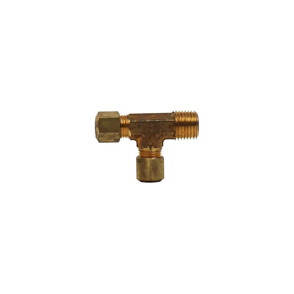 Brass Lf Tee Male Run Brass 1/4 Compression X 1/4 Mnpt 1