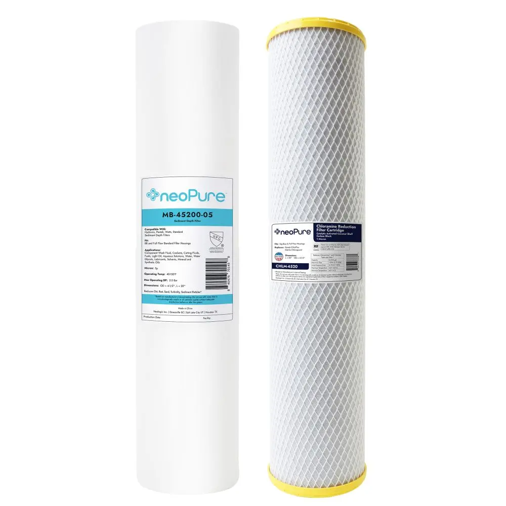 Filter Kit Replacement, 4.5" X 20" Melt Blown & Chlm Carbon Block 1