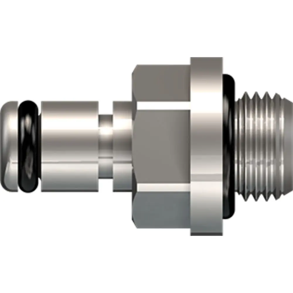 Linktech 20Cb Series Male Thread Male, Non-Valved, 1/8" Mnpt, Chrome Brass, Buna N 1