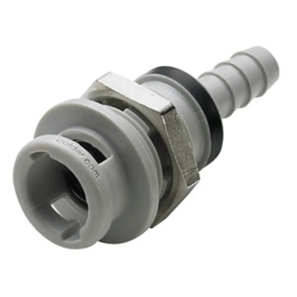 Ns2d160212 Valved Panel Mount Hose Barb Coupling Body 1/8 Id Barb 1