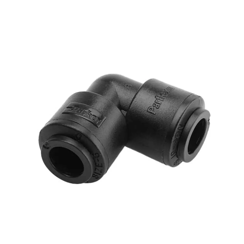 Kynar Pvdf Elbow Union - 3/8 X 3/8 - Black 1
