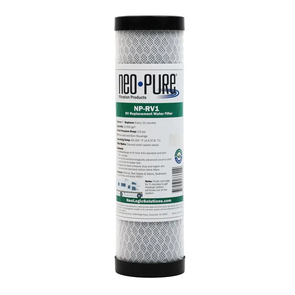 Neo-Pure Np-Rv1 Replacement Rv Water Filter For Slimline & Standard Style Housings - 5 Micron 1