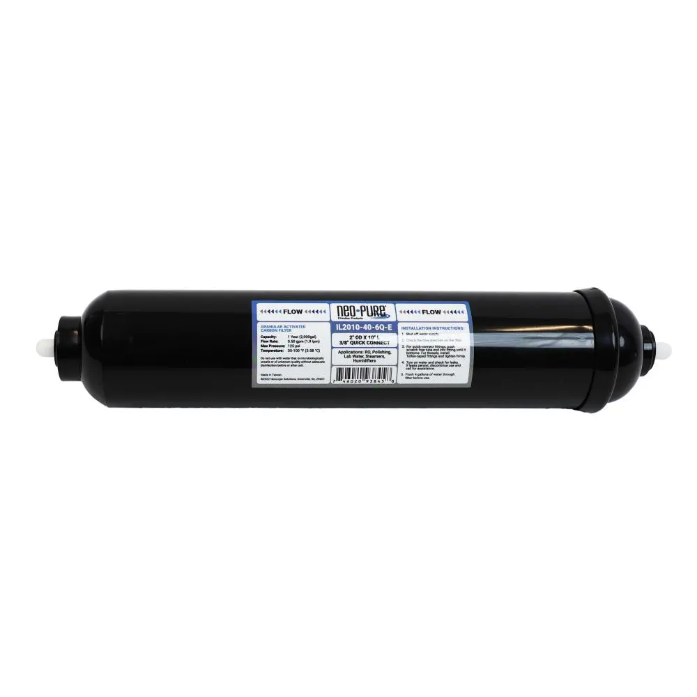 Neo-Pure Black Inline 2X10 10Mic Postfilter Gac Cto 3/8" Quick-Connect 1