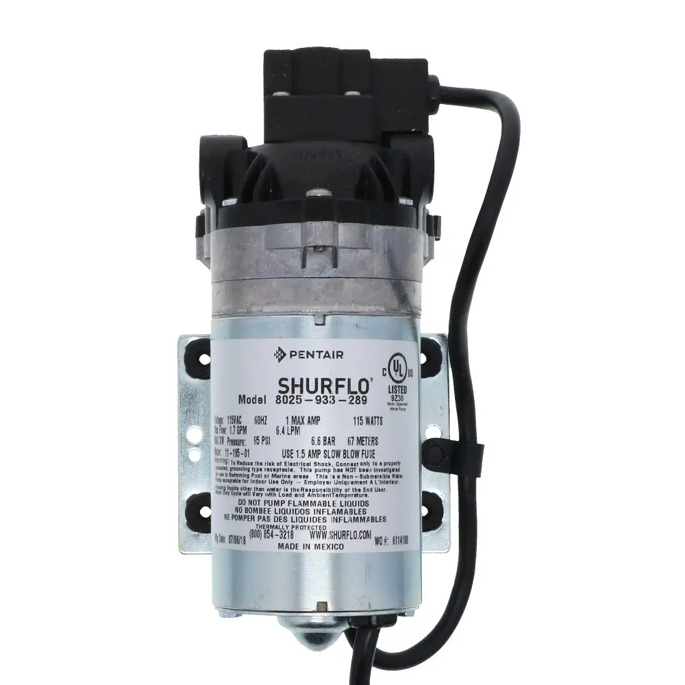 Shurflo 8025-933-289 Delivery Pump 1.4 Gpm 95 Psi 115V 1