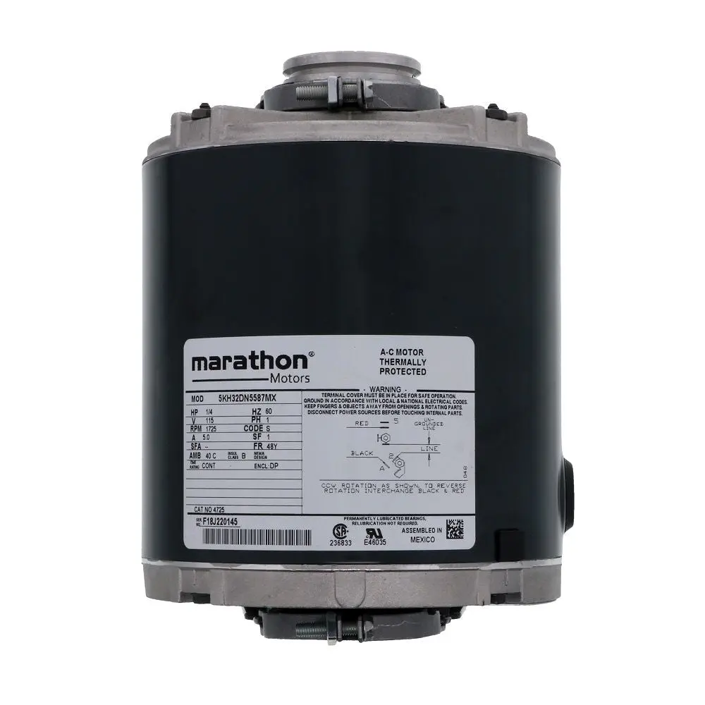 Marathon 803 Nema 48Yz Frame Ro/Carbonator Motor 1/4 Hp 115V Ac 1