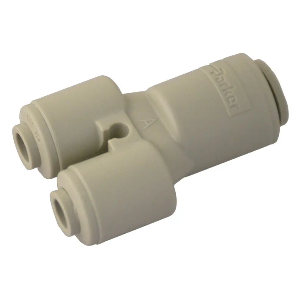 Parker A6wy4-Mg True Seal Push-To-Connect Y Union - 3/8 Qc X 1/4 Qc 1