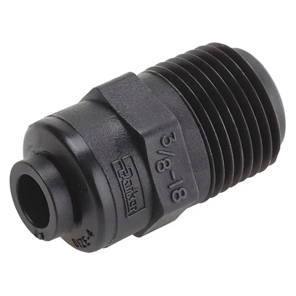Parker Trueseal Push In Tube Fitting - 3/8 Od - 3/8 Od - Fb6mc6-Hblk 1