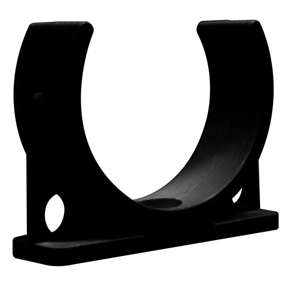 Mounting Clip Single 2" Diameter, Black 1