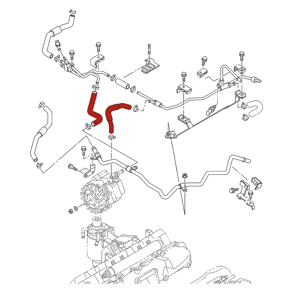 Dmaxstore Cp3 Injection Pump Hose Kit, 2006-2010 Lbz/Lmm 2