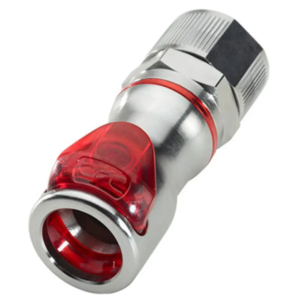 Lq6d13008red Valved Inline Ptf Liquid Cooling Coupling Body 1/2 Ptf Warm Red 1
