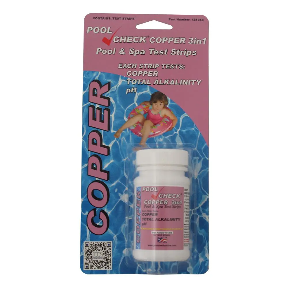 Copper, Ph, Total Alkalinity Test Strips (50 Strips Per Bottle) 1