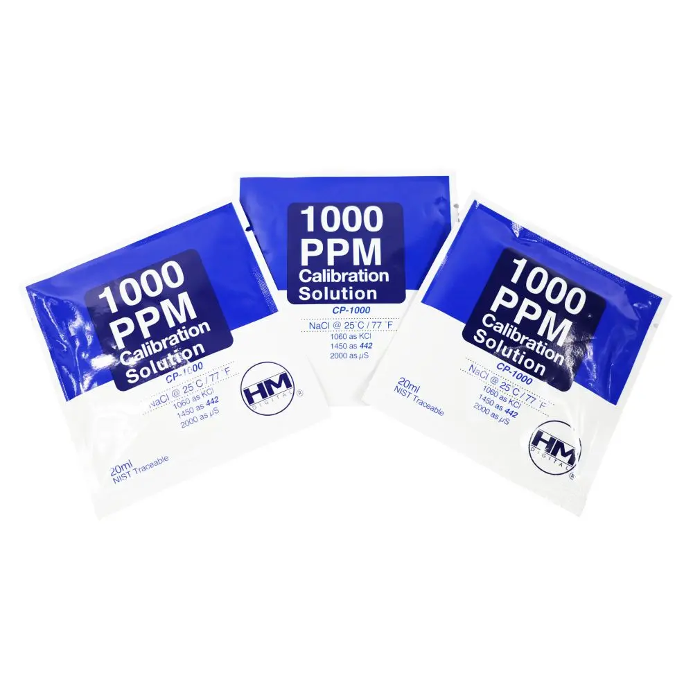 Hm Digital Tds 1000 Ppm Calibration Solution, 20 Ml 1