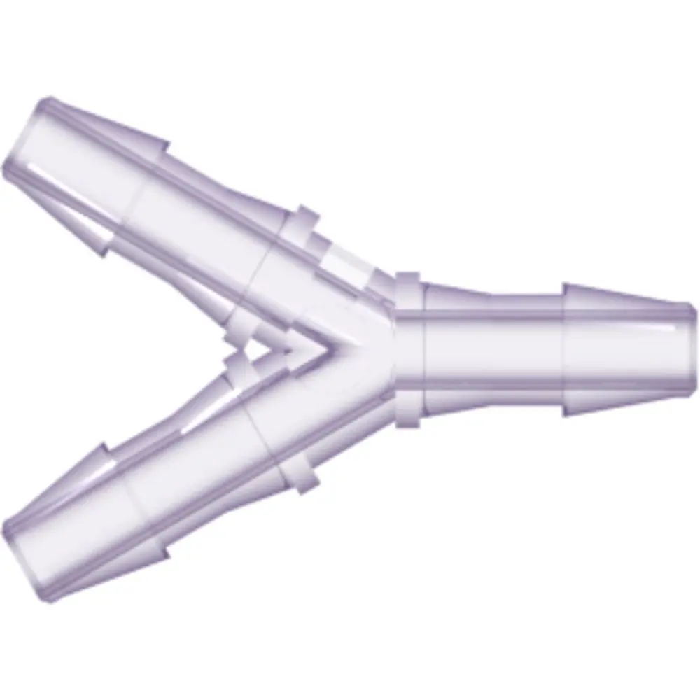 Linktech Y Tube Fitting With 200 Series Barbs, 1/8" (3.2 Mm) Id Tubing, Rad. Stable Polycarbonate 1