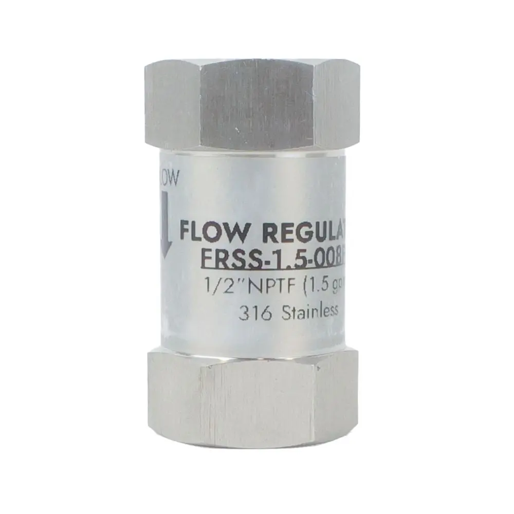 Neo-Pure Stainless Steel  Flow Control 1.5 Gpm 316L Ss 1/2" Fpt X Fpt 1
