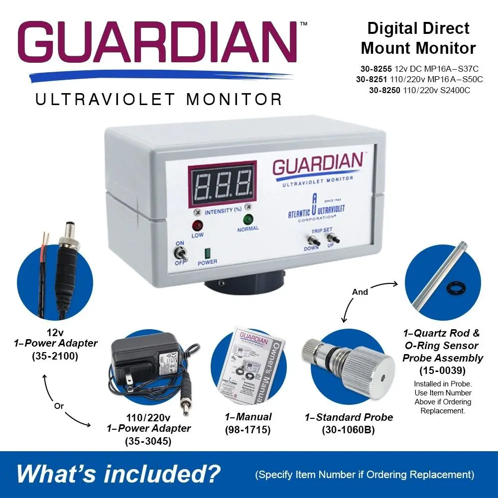 Atlantic Uv 30-8250 Guardian Ultraviolet Monitor Digital Direct Mount 1