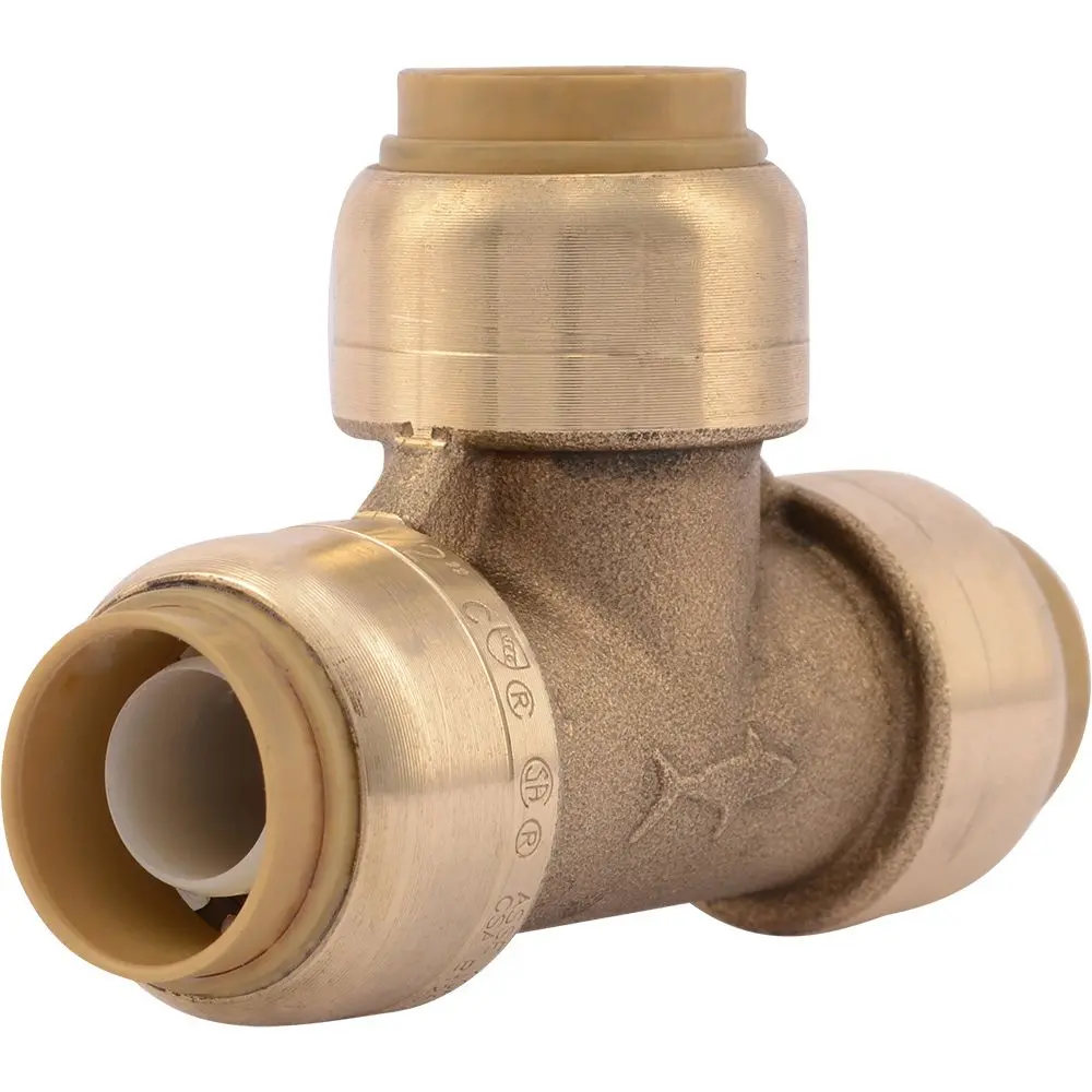 Sharkbite® U362lf Lead-Free Brass Push-To-Connect Tee - 1/2" X 1/2" X 1/2" 1