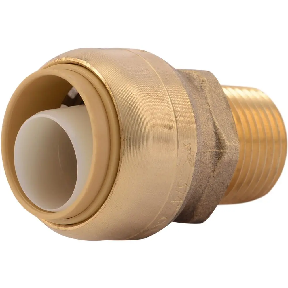 Sharkbite® U138lf Lead-Free Brass Push-To-Connect Male Adapter - 3/4" X 1/2" Mpt Bullnose 1