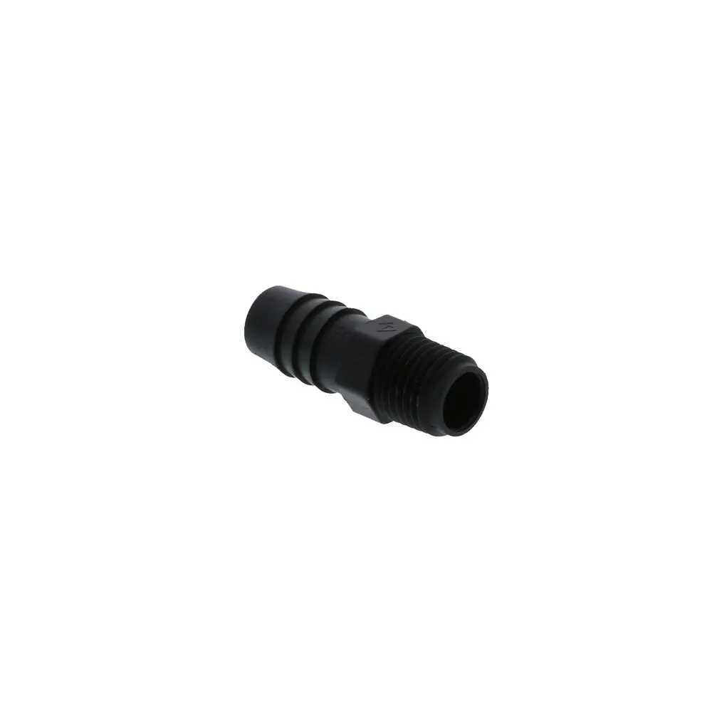 Male Barb Connector Polypropylene - 1/2 Id Barb X 1/4 Mnpt Black 1