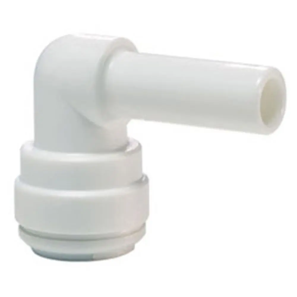 John Guest Stem Elbow Connector - 1/4 Stem X 1/4 - White 1