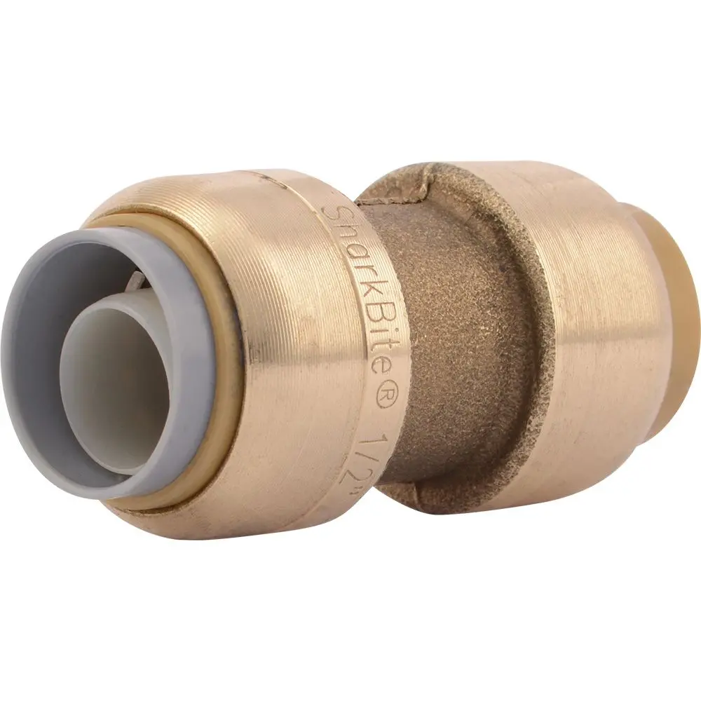 Sharkbite® U4008lf Lead-Free Brass Push-To-Connect Polybutylene Transition Coupling - 1/2" Pb X 1/2" 1