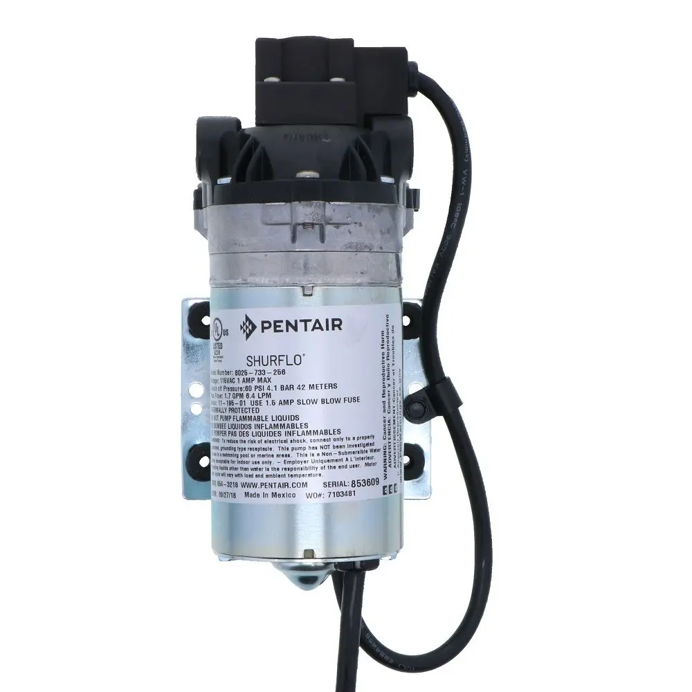 Shurflo 8025-733-256 Demand Pump 1.7 Gpm 60 Psi 115V 1