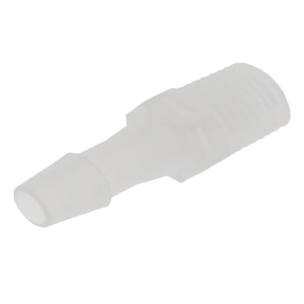 Fitquik Polypropylene Thread To Tube Straight Fitting - 1/4 Npt To 5/16 Hose Barb 1