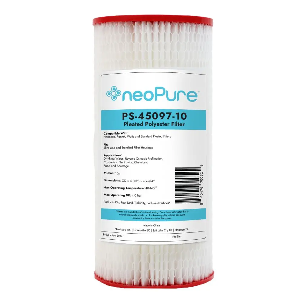 Neo-Pure Ps-45097-10 9-3/4" Bb High Efficiency Pleated Filter 10 Micron 1