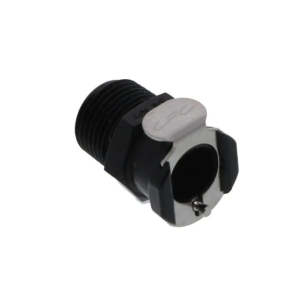 Plcd10006vblk Valved Male Thread Coupling Body 3/8 Npt Fkm (Viton) O-Ring 3