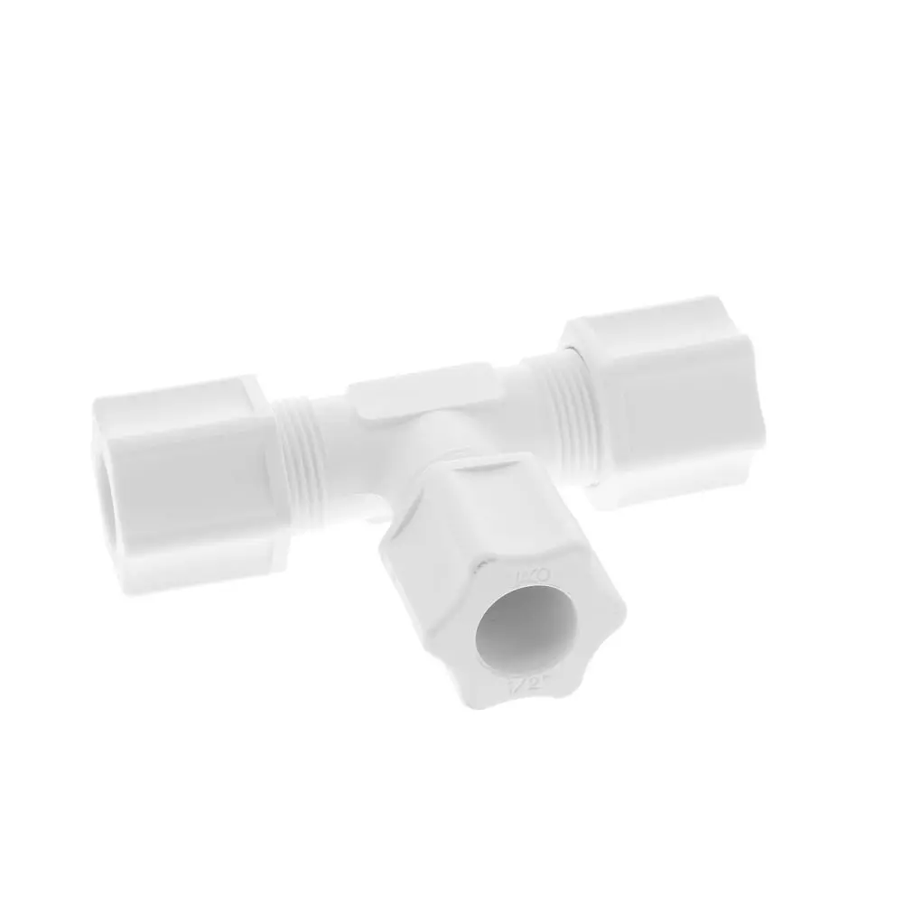 Jaco 70-8-P-O Polypropylene Union Tee 1/2 Od Tube X 1/2 Od Tube X 1/2 Od Tube 1