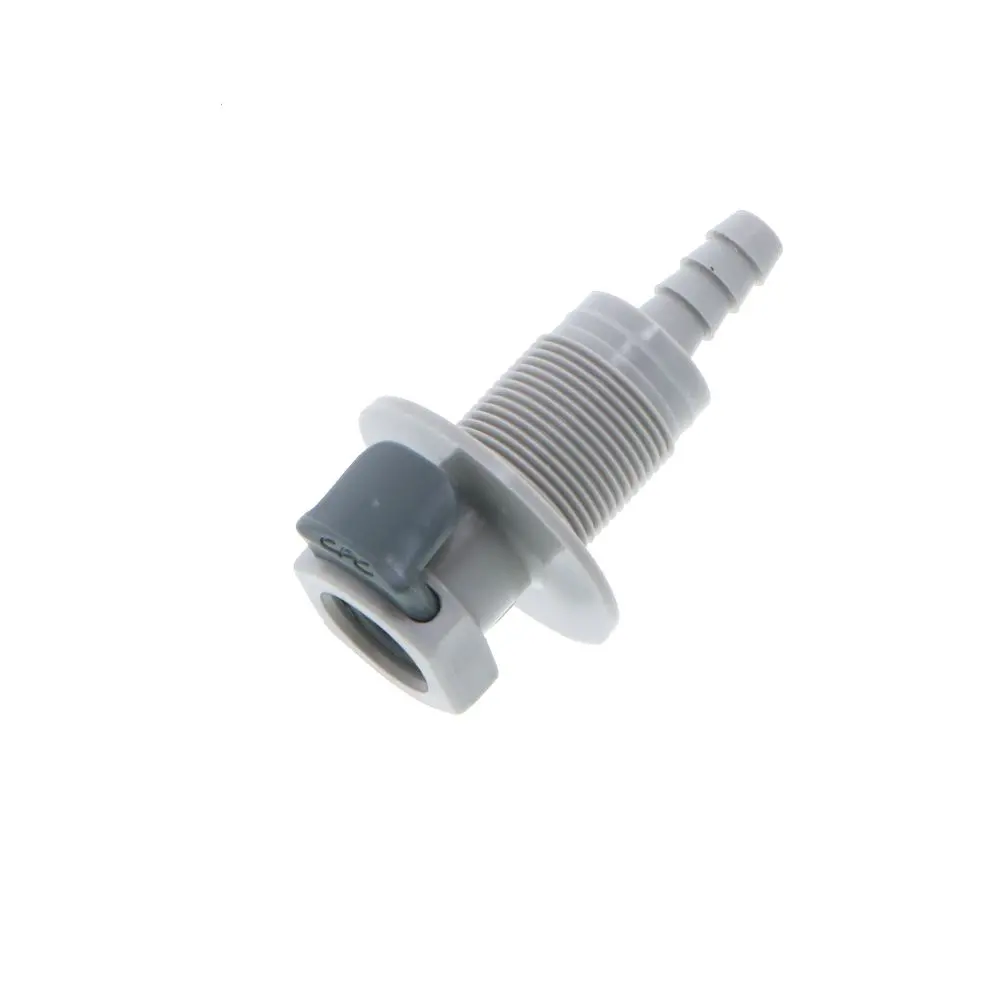 Efcd16412 Valved Panel Mount Hose Barb Coupling Body 1/4 Id Barb 2
