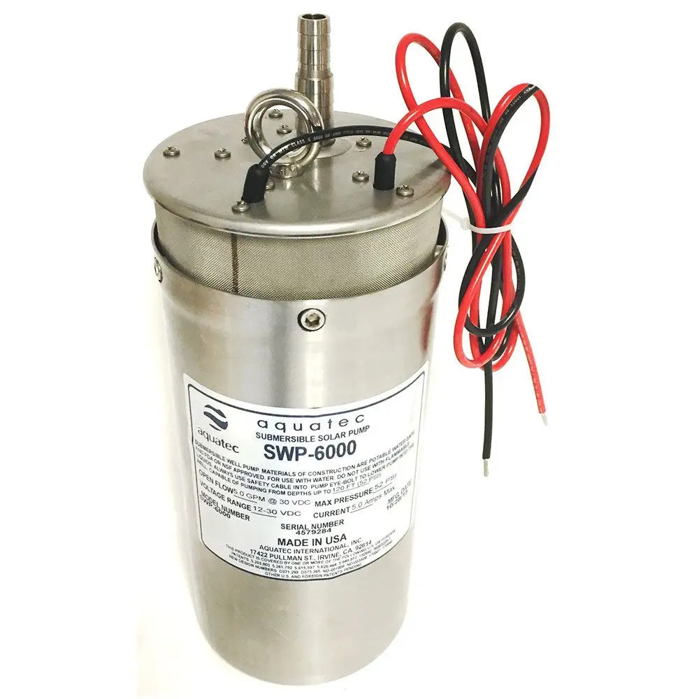 Aquatec Swp-6000 Submersible Solar Diaphragm Pump 5 Gpm, 12-30 Vdc 1