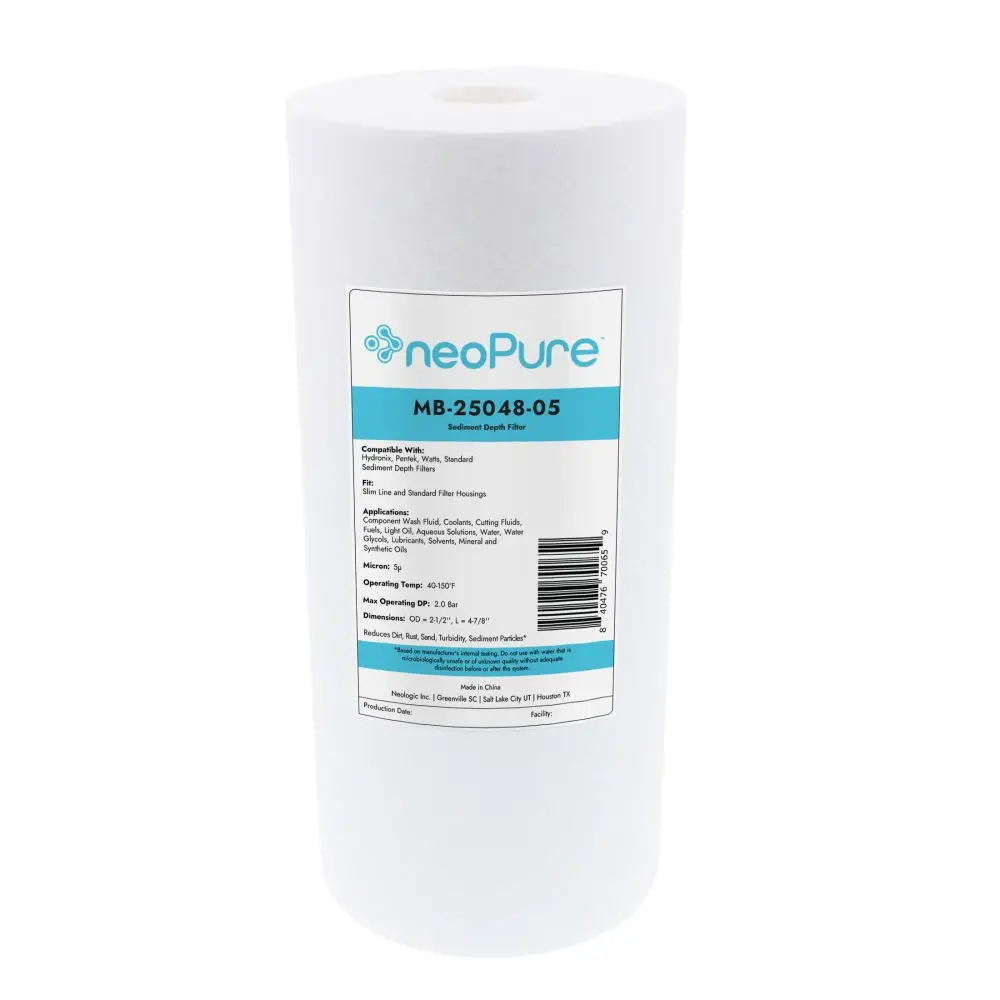 Neo-Pure Mb-25048-05 5" Polypropylene Sediment Depth Filter 5 Micron 1