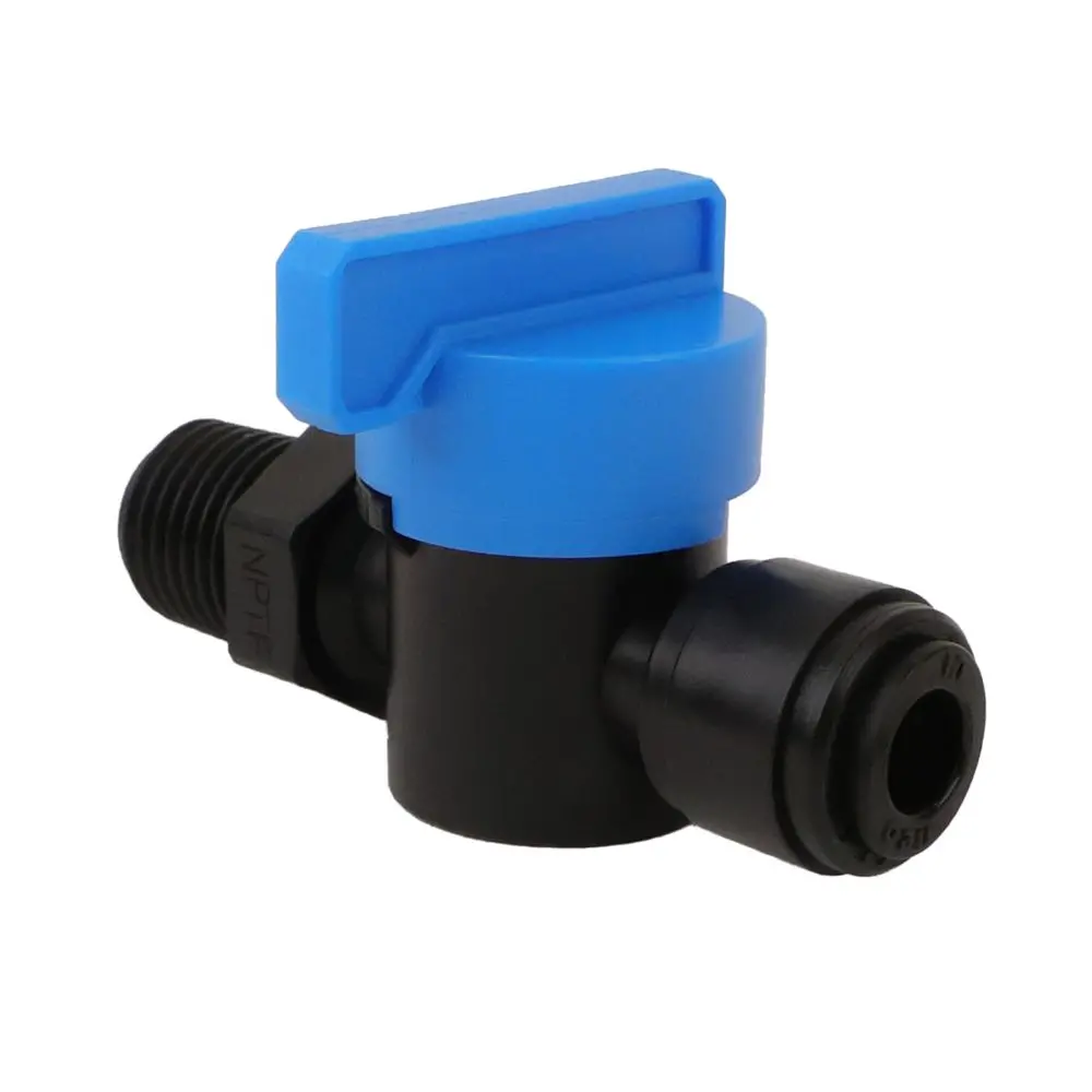Neofit - Acetal Black Shut-Off Valve Male 3/8" Od X 3/8" Nptf 1