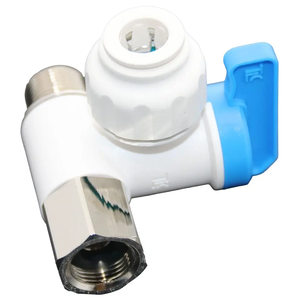 Neofit - Polypropylene Natural White Stop Valve Adapter 3/8" Od X 3/8" Brass Comp Thread 1