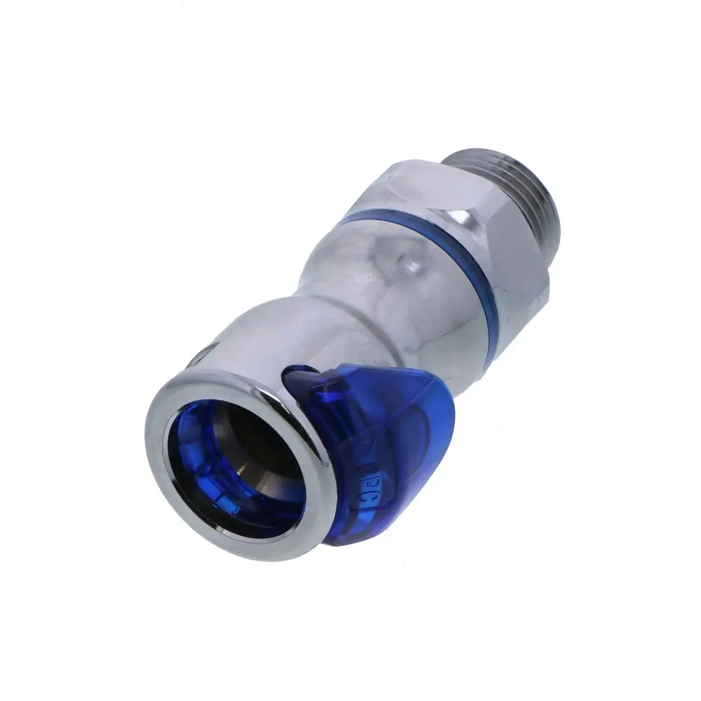 Lq6d30008blu Valved Straight Thread Liquid Cooling Coupling Body 1/2 Sae Cool Blue 2