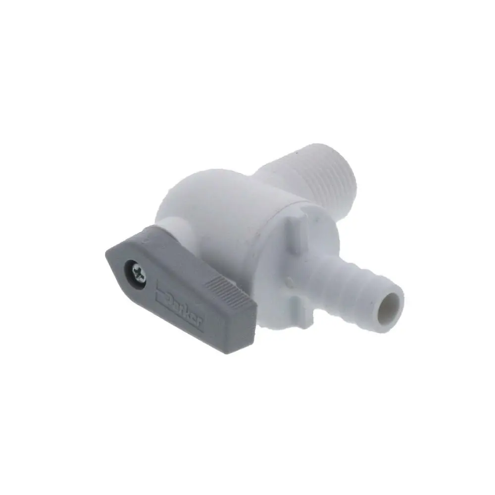 Parker Liquifit Par-Barb Valve Male Elbow - 3/8 Id Barb X 3/8 Mpt 2