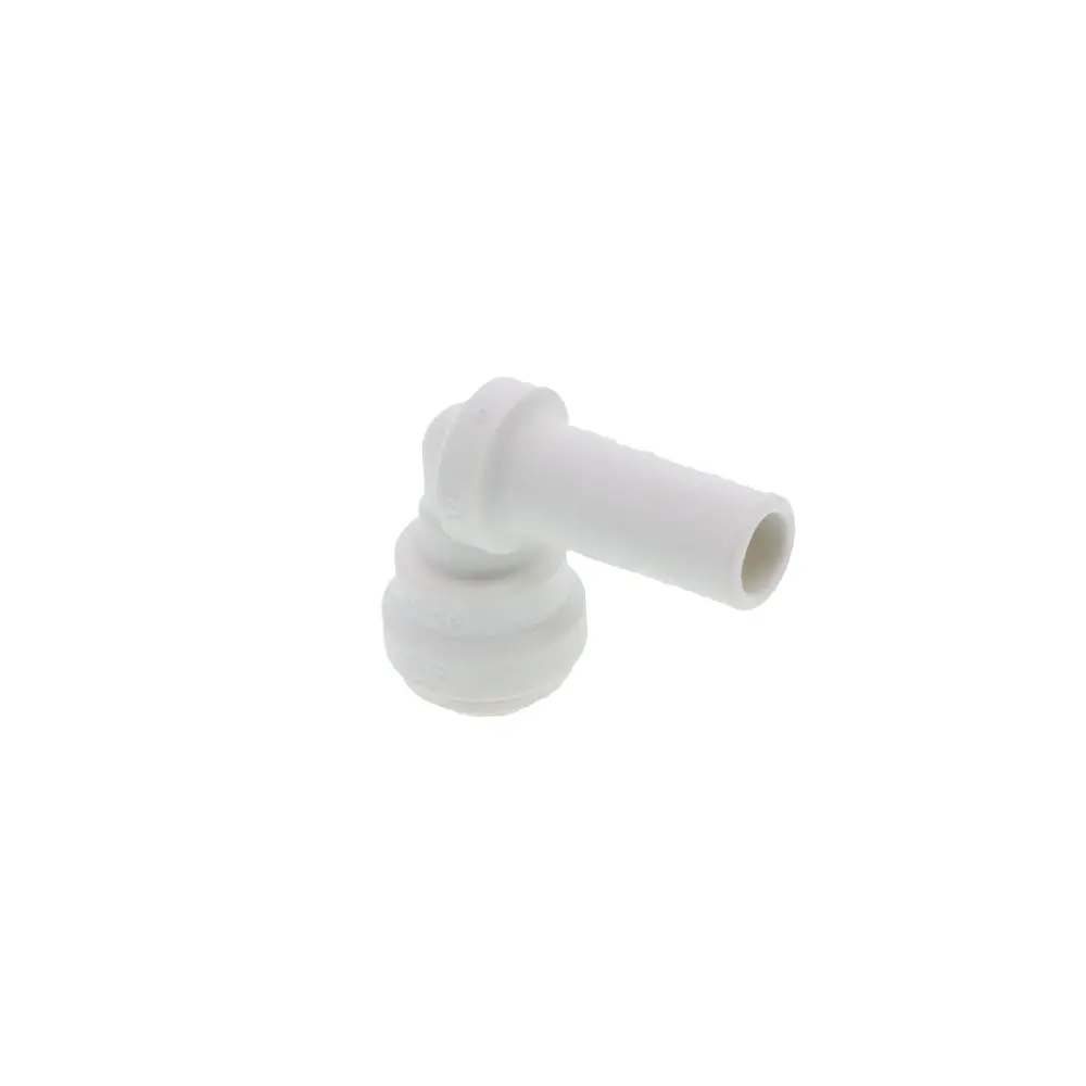 John Guest Stem Elbow Connector Polypro - 3/8 Stem X 1/4 2