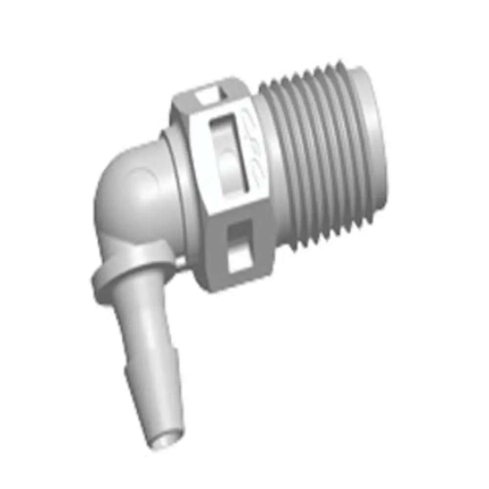 N4e4 Elbow Fitting Natural Polypropylene 1/8 Npt X 1/8 Hb 1