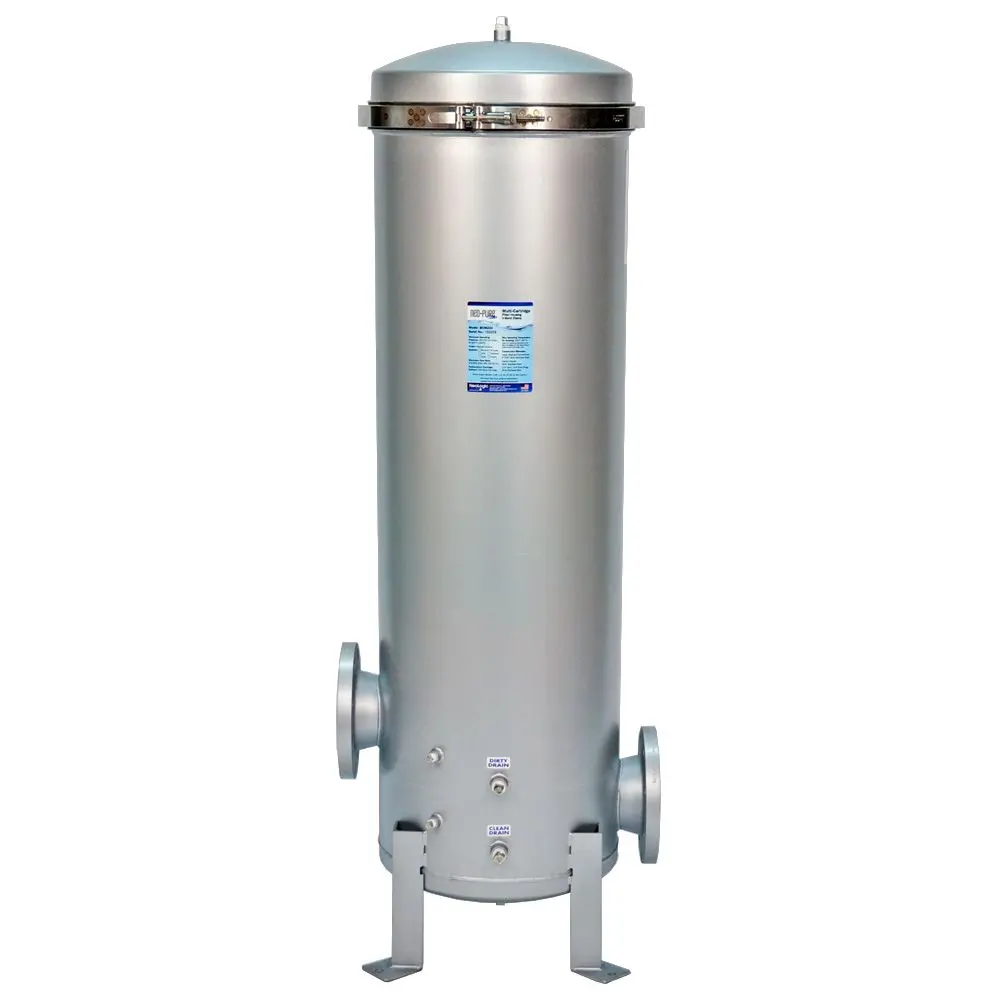 Neo-Pure Bcm22 40" Multi-Cartridge Stainless Steel Housing With Band Clamp 1