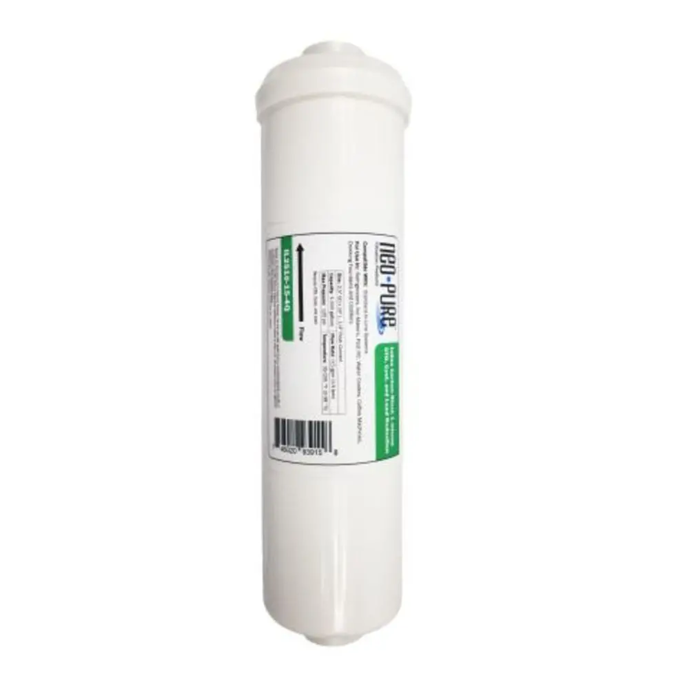 Neopure Inline Carbon Block 1M Cto/Lead/Cysts - 10" X 2.5", 1/4 Push Connect 1