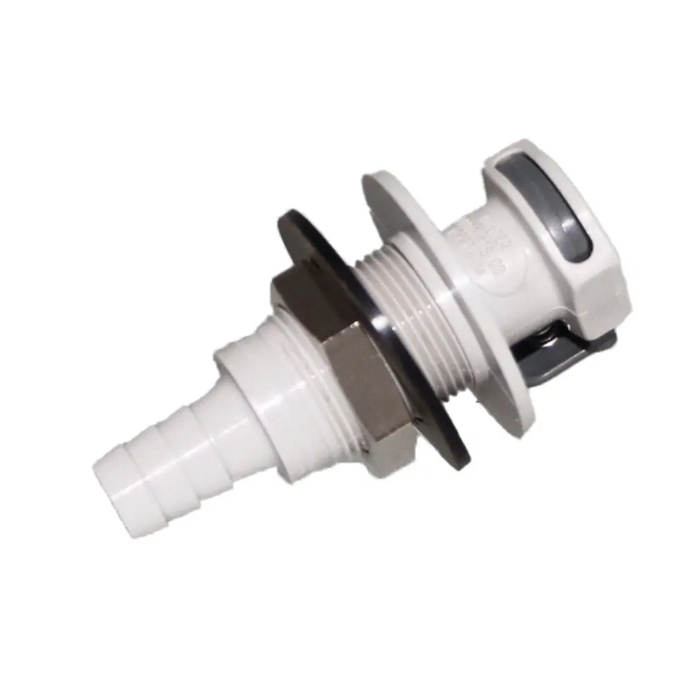 Efcd16612 Valved Panel Mount Hose Barb Coupling Body 3/8 Id Barb 1