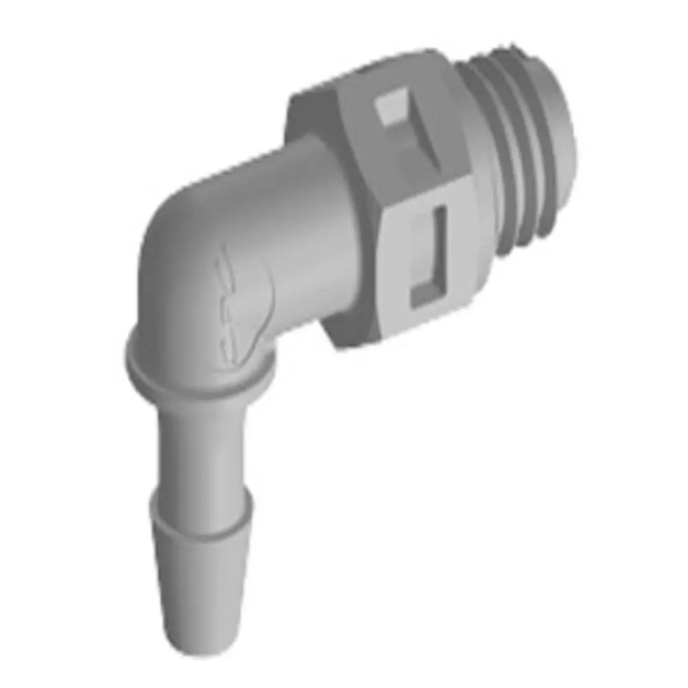 Me3 Elbow Fitting Natural Polypropylene Tapered 10-32 X 3/32 Hb 1